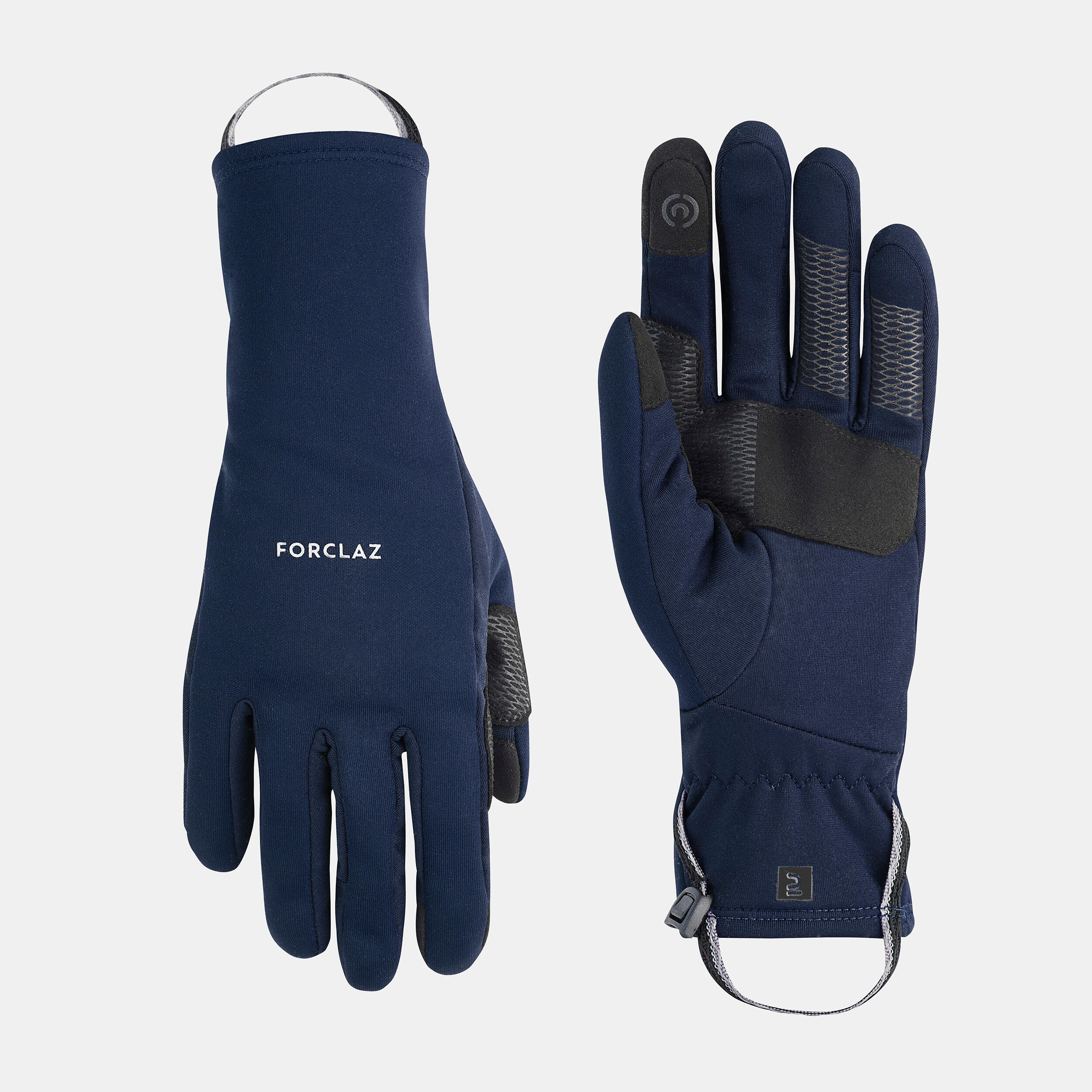 Adult Trekking Tactile Stretch Winter Gloves - MT500 Blue