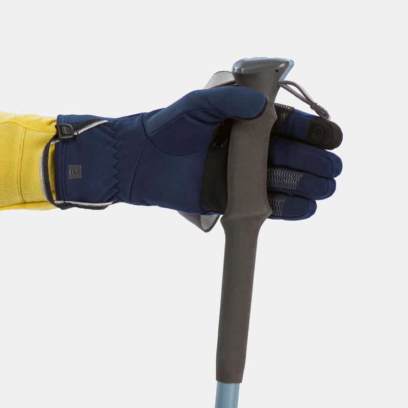 Touchscreen stretch handschoenen voor bergtrekking MT500 marineblauw
