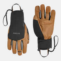 Adult Mountain Trekking Waterproof Leather Gloves MT900  Brown  