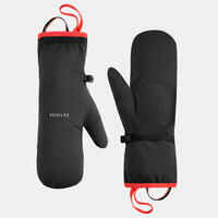 Adult Mountain Trekking Waterproof Over-Mittens - MT500 - Black