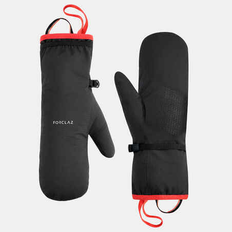Adult Mountain Trekking Waterproof Over-Mittens - MT500 - Black