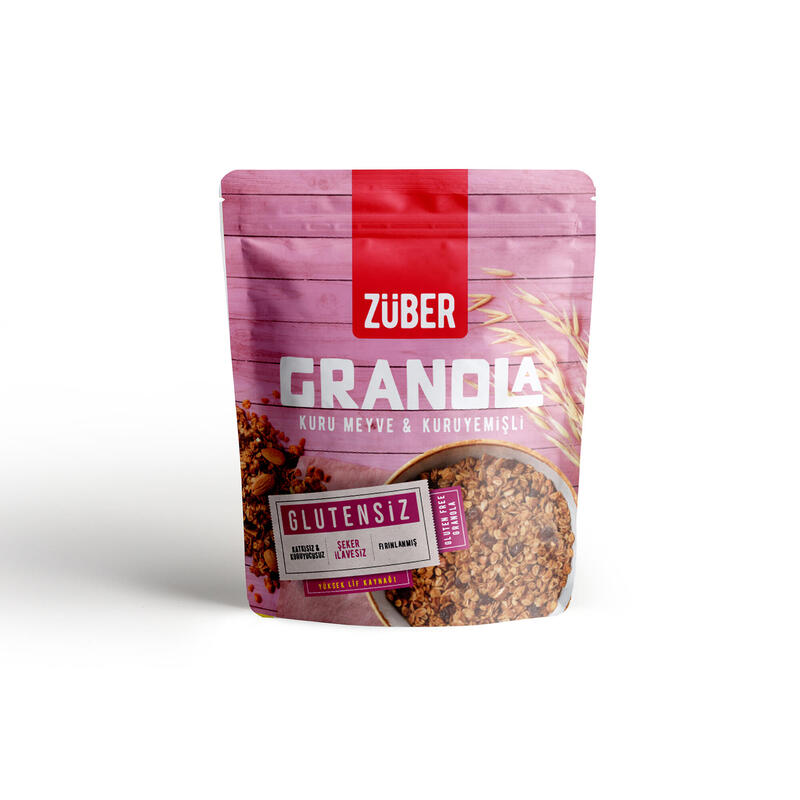 Züber Glutensiz Kuru Meyve & Kuru Yemişli Granola, 180G