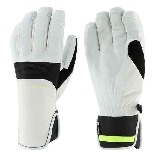 
      Adult ski gloves 550 - Beige and White
  