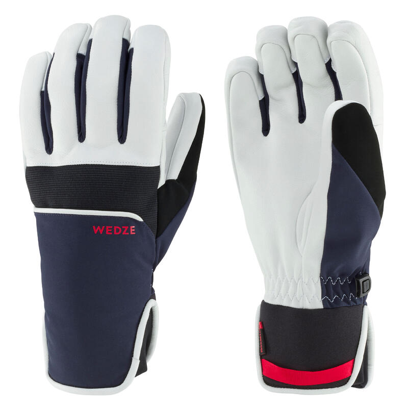 WARME EN WATERDICHTE HANDSCHOENEN VOOR VOLWASSENEN 550 MARINEBLAUW/WIT