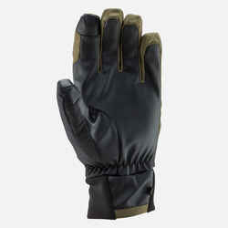 ADULT SKI 100 GLOVES - LIGHT - KHAKI / BLACK