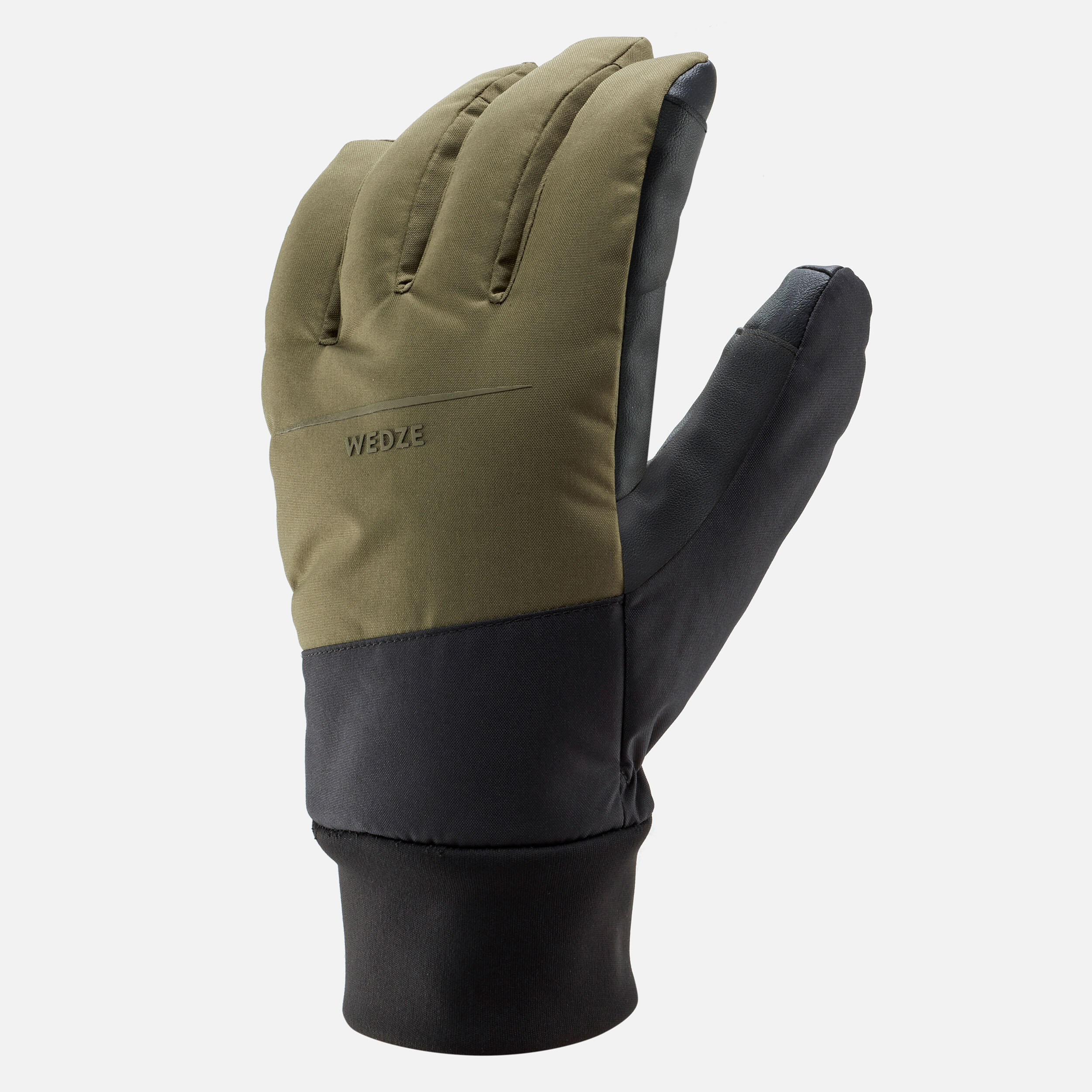 ADULT SKI 100 GLOVES - LIGHT - KHAKI / BLACK 3/7