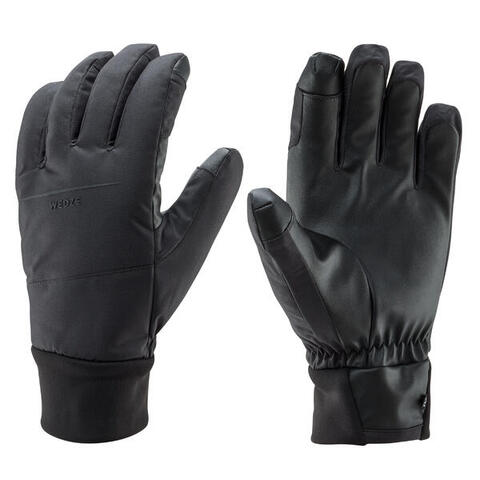 Image 452: Adult ski gloves 100 - LIGHT Black