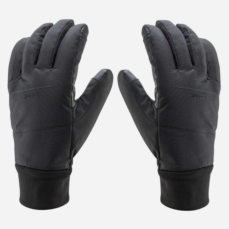 ADULT SKI 100 GLOVES - LIGHT - / BLACK