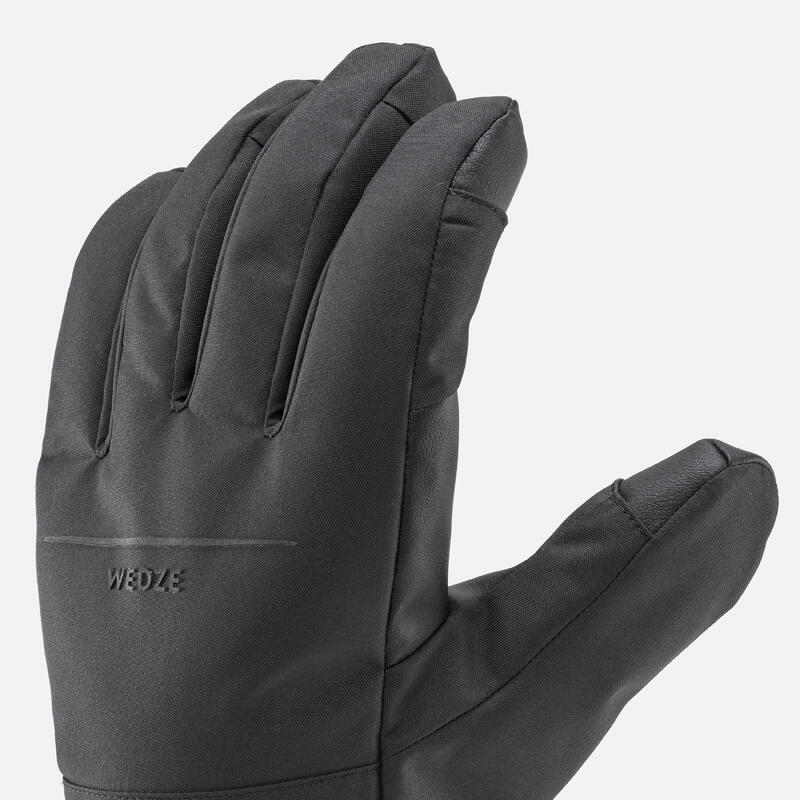 Luvas de ski 100 preto adulto