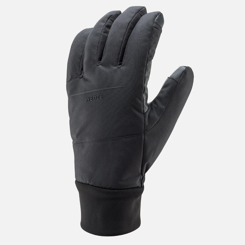 Adult ski gloves 100 - LIGHT Black