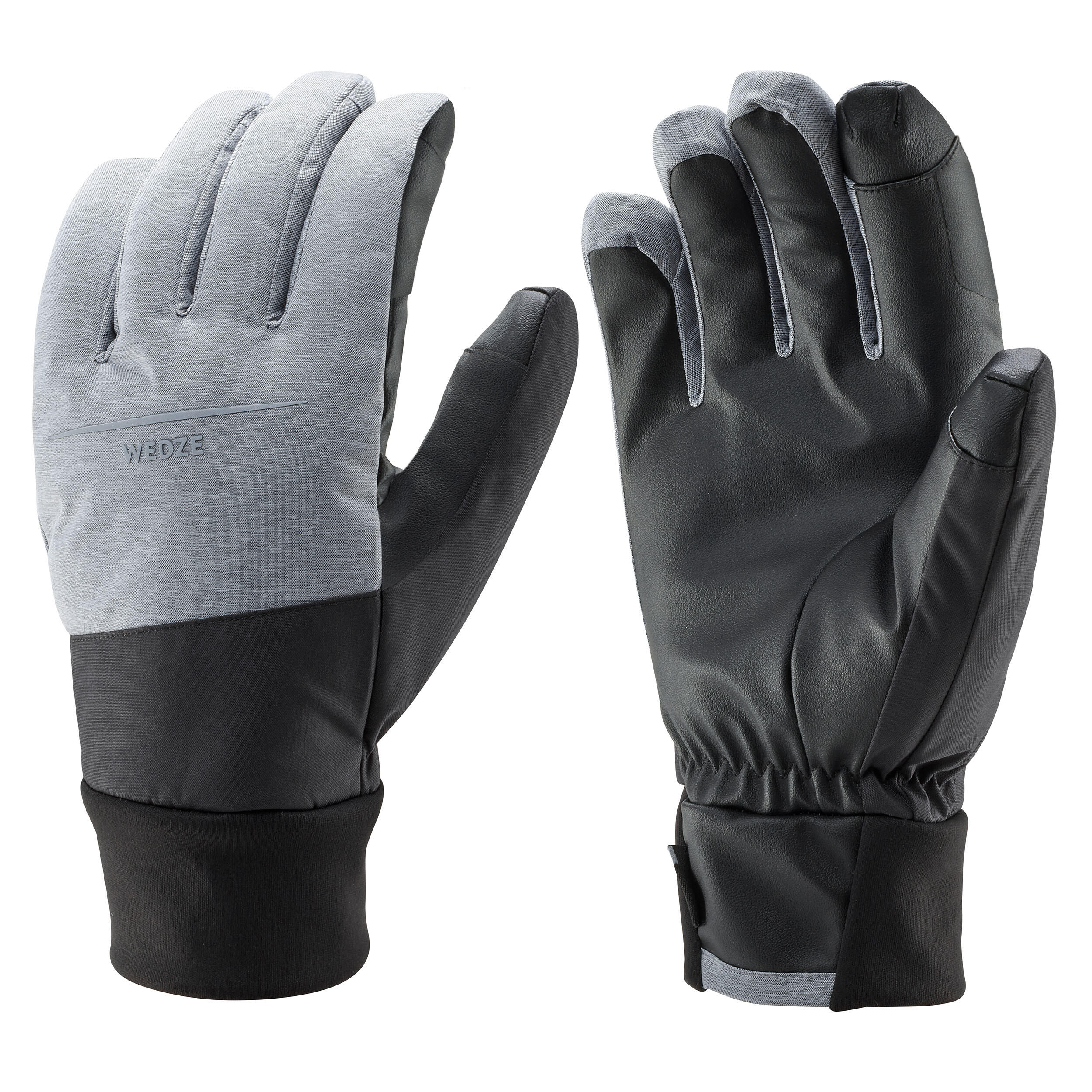 Adult ski gloves 100 - LIGHT Pearl Grey / Black 7/7