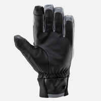 Adult Ski Gloves 100 - Pearl Grey and Black