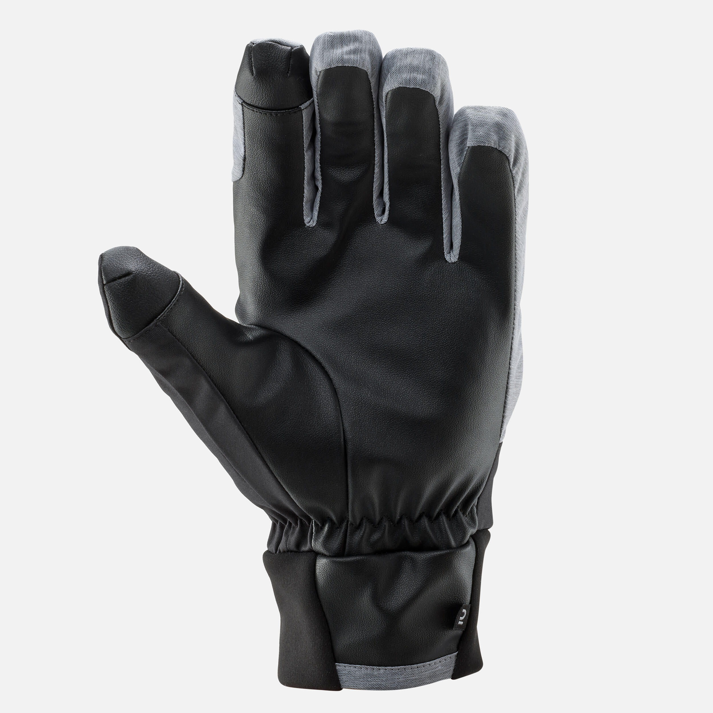 Adult ski gloves 100 - LIGHT Pearl Grey / Black 5/7