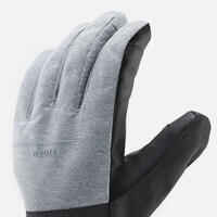 Adult Ski Gloves 100 - Pearl Grey and Black