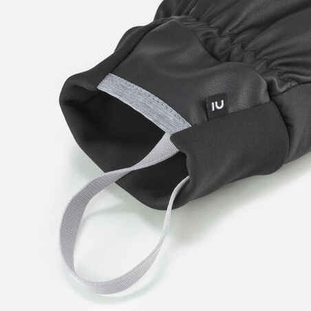 Adult Ski Gloves 100 - Pearl Grey and Black