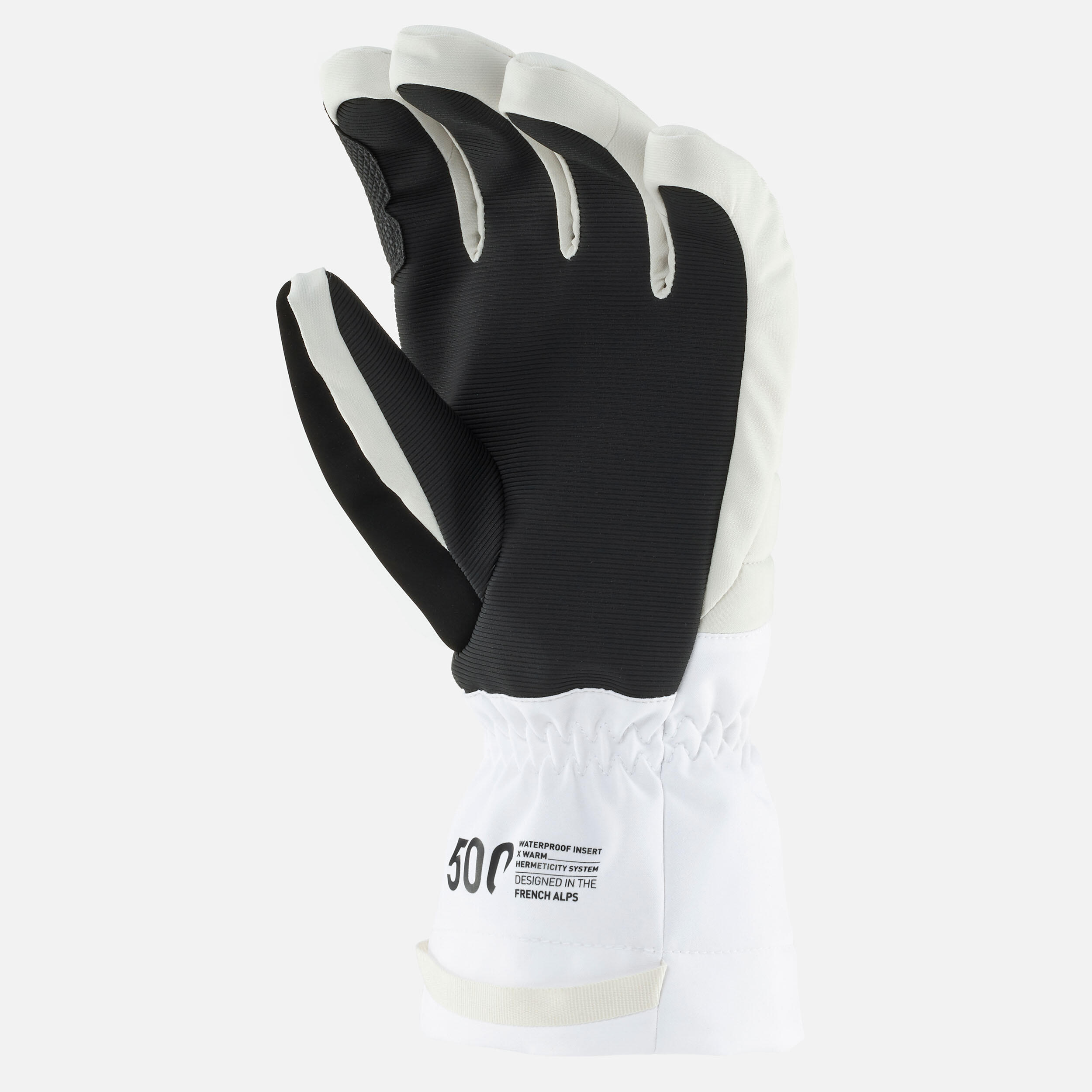 Gants imperméables chauds - ski 500 blanc - WEDZE