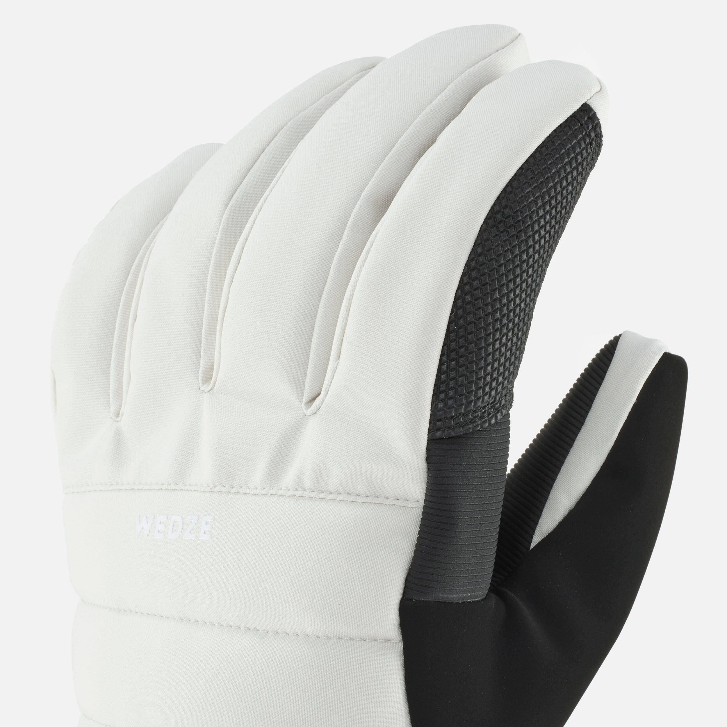 Winter Gloves for Skiing 500 - BEIGE AND WHITE -  3
