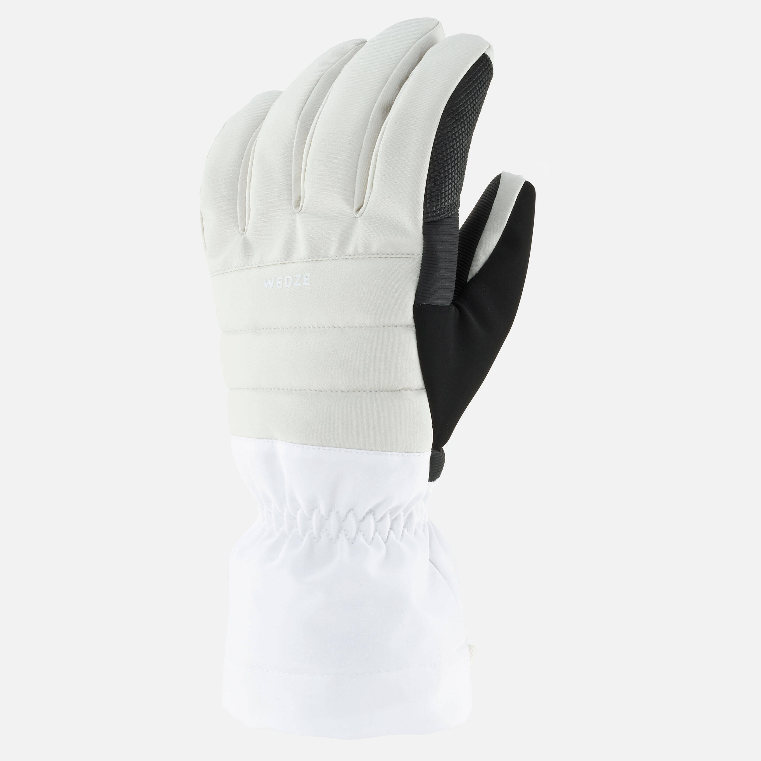Winter Gloves for Skiing 500 - BEIGE AND WHITE -  4