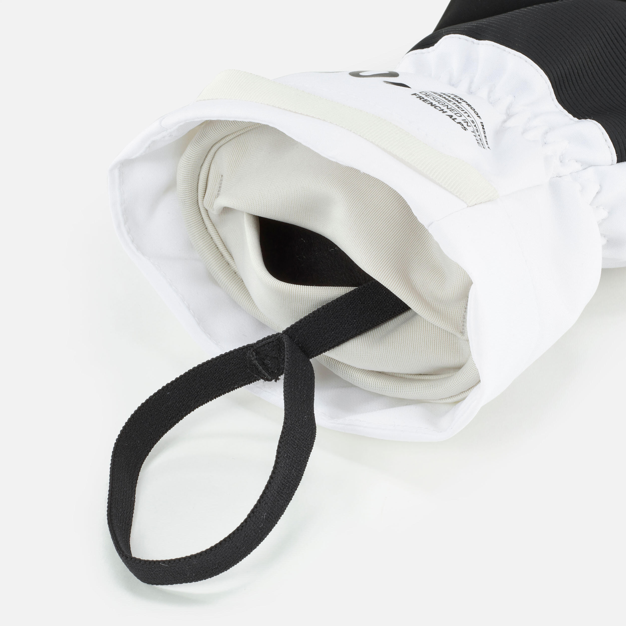 Winter Gloves for Skiing 500 - BEIGE AND WHITE