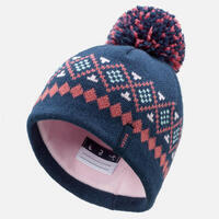 Plavo-ružičasta kapa i grejač za vrat za skijanje / sankanje za bebe