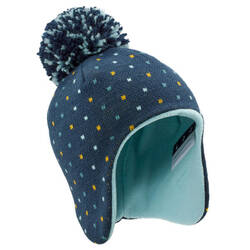 Baby Peruvian ski/sledge hat - SIMPLE WARM navy blue and turquoise