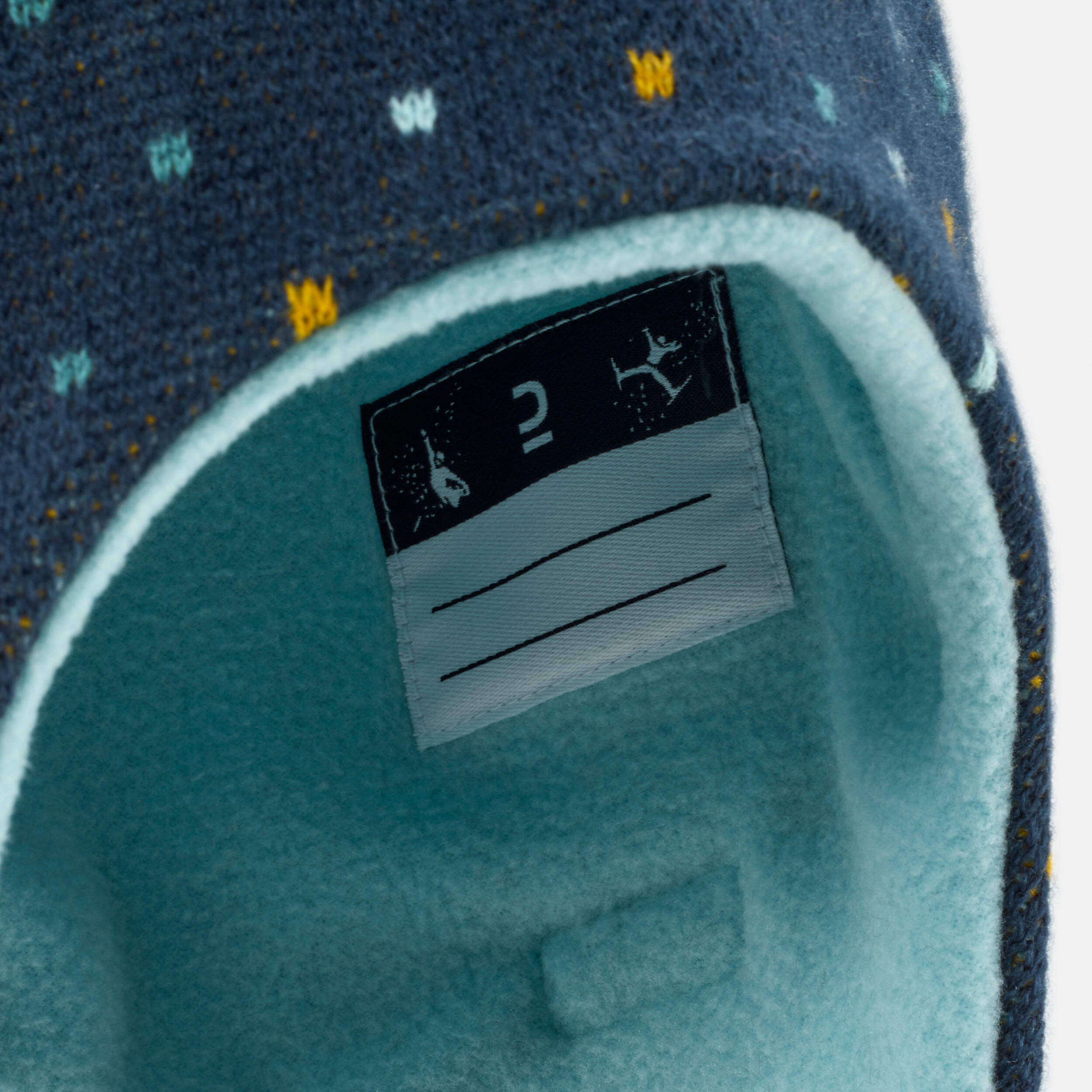 Peruaanse ski- en sleemuts voor peuters Simple Warm marineblauw/turkoois 6/10