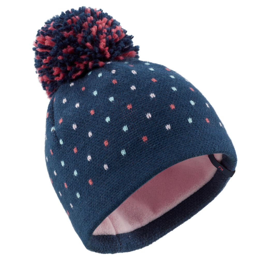 Baby Ski/Sledge Hat and Snood - WARM Green Spots