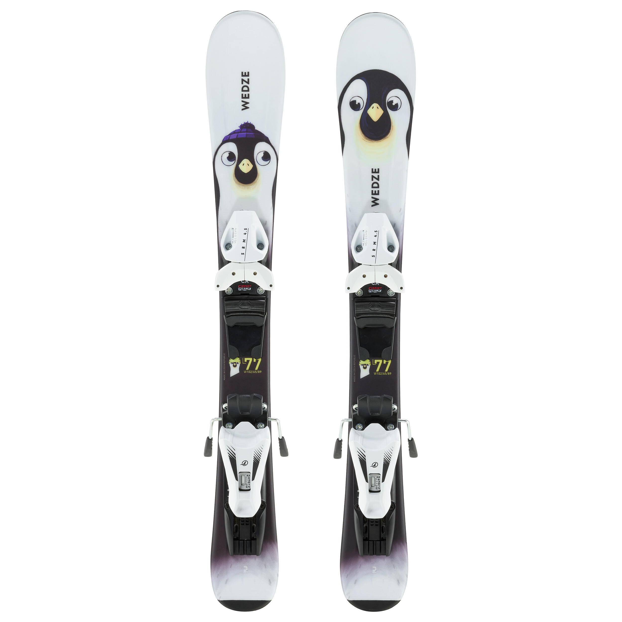 Kids’ Downhill Skis with Bindings – Boost 100 Penguin - WEDZE