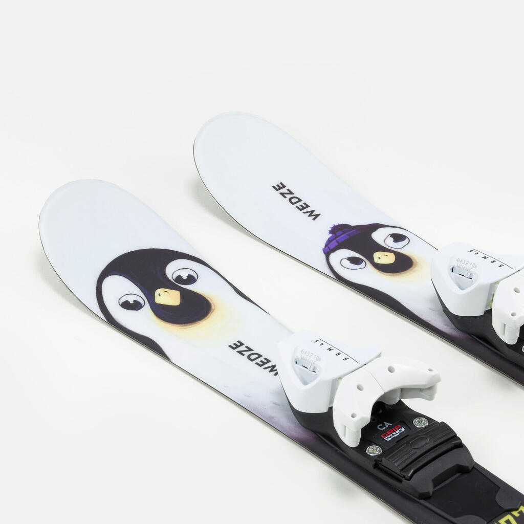 KIDS’ ALPINE SKI WITH BINDINGS  BOOST 100 - PENGUIN