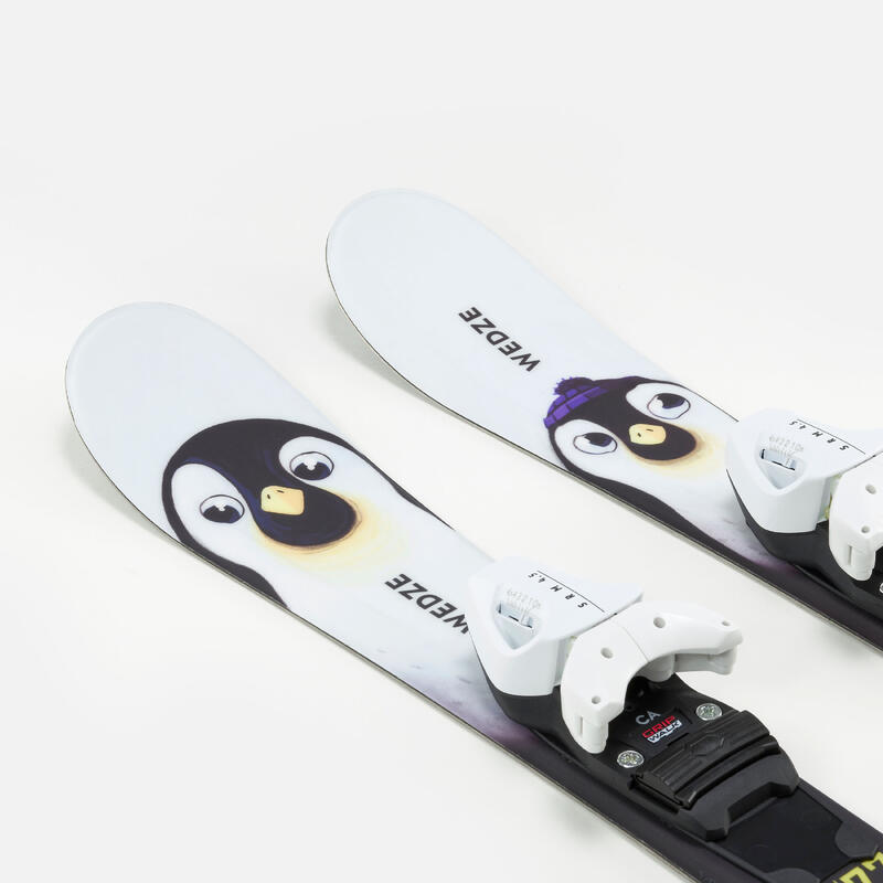 KIDS’ ALPINE SKI WITH BINDINGS BOOST 100 - PENGUIN