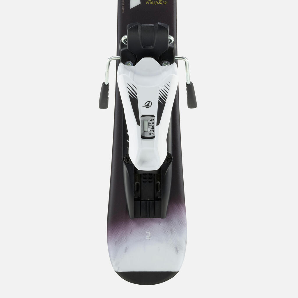 KIDS’ ALPINE SKI WITH BINDINGS  BOOST 100 - PENGUIN