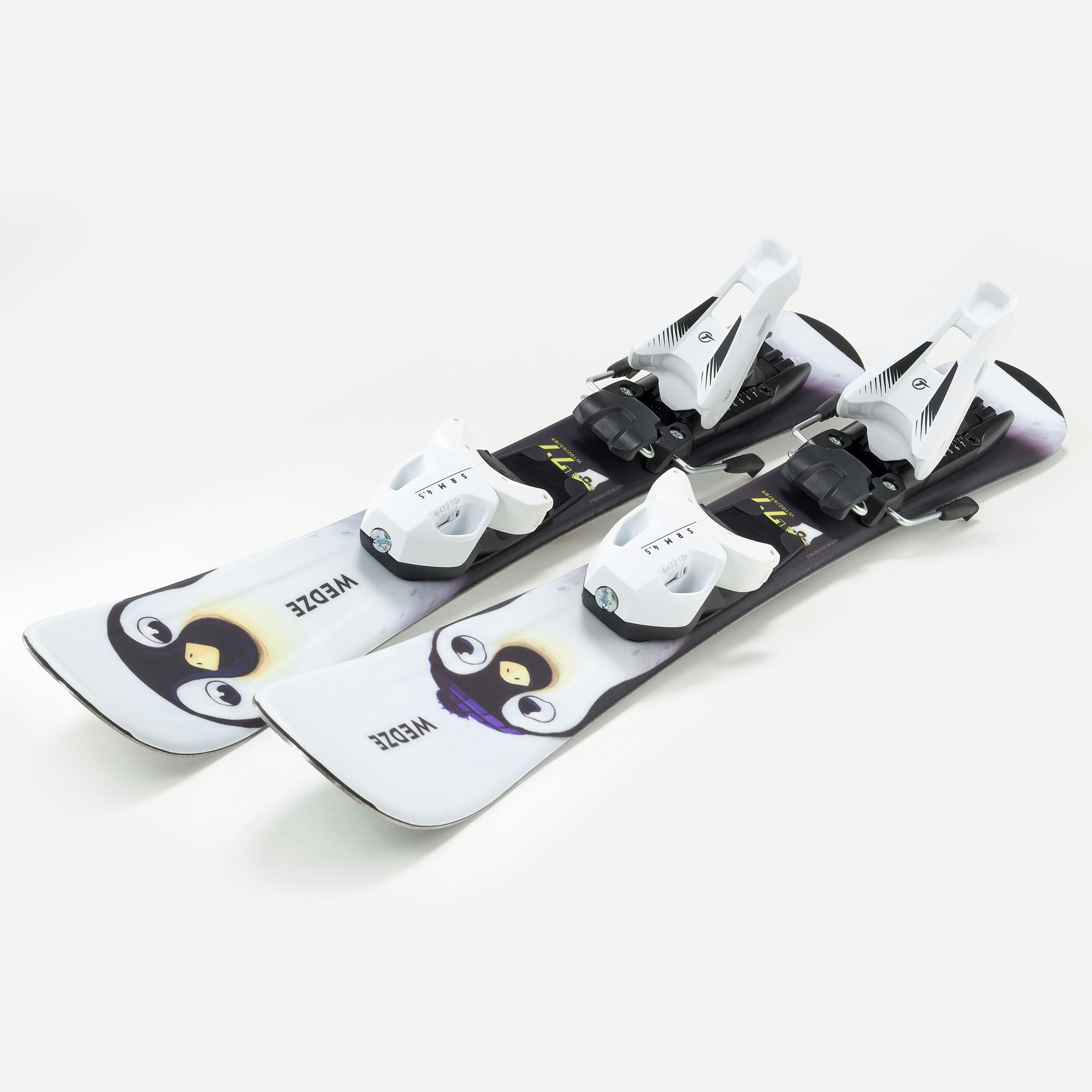 Kids’ Downhill Skis with Bindings – Boost 100 Penguin - WEDZE