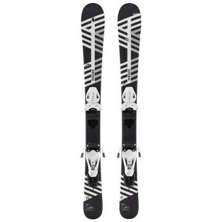 KIDS’ DOWNHILL SKI WITH BINDING - BOOST 500 KID Player - BLACK/WHITE