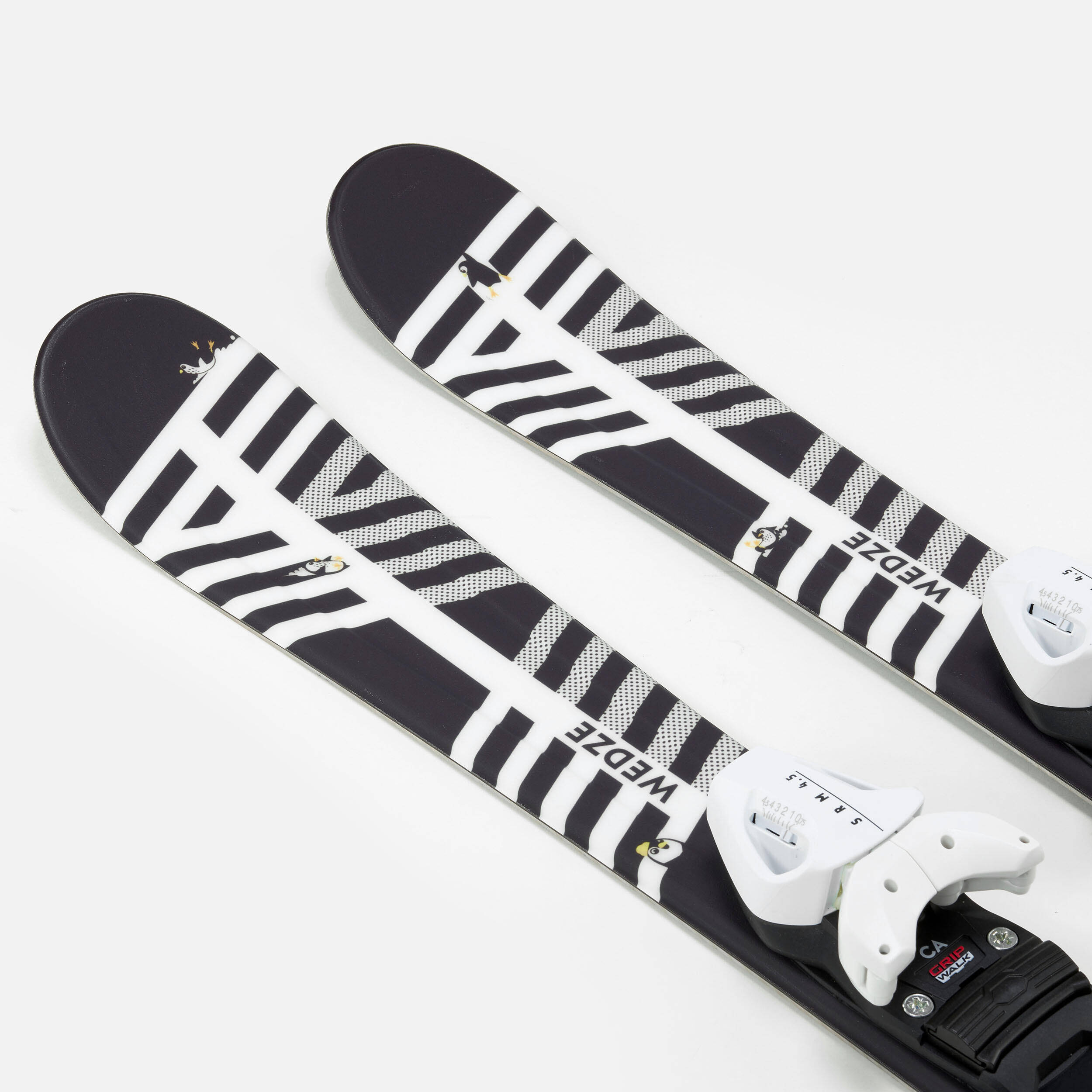 KIDS’ DOWNHILL SKI WITH BINDING - BOOST 500 KID Player - BLACK/WHITE -  3