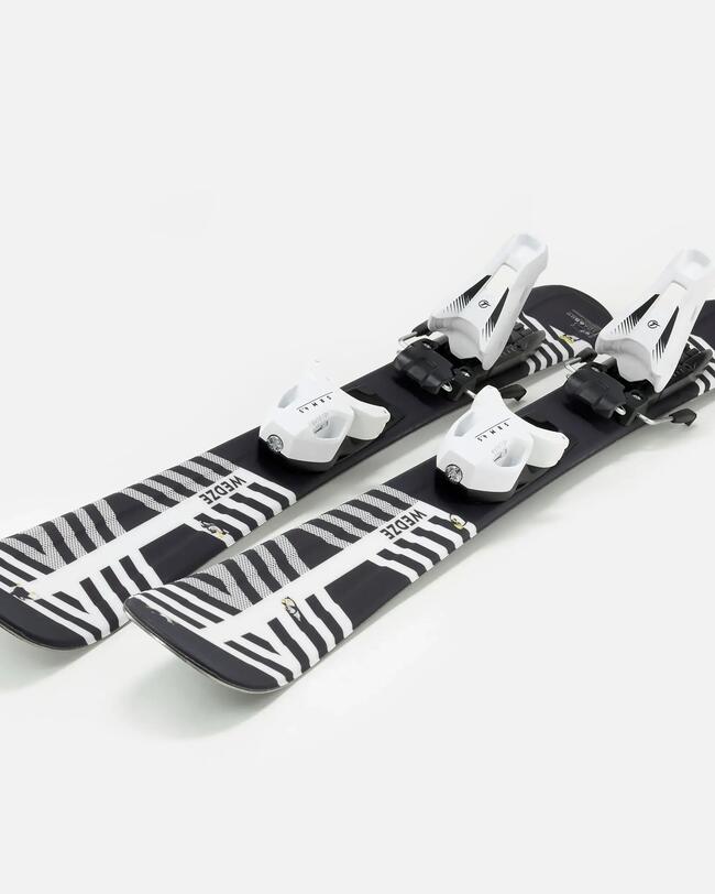 KIDS’ DOWNHILL SKI WITH BINDING - BOOST 500 KID Player - BLACK/WHITE