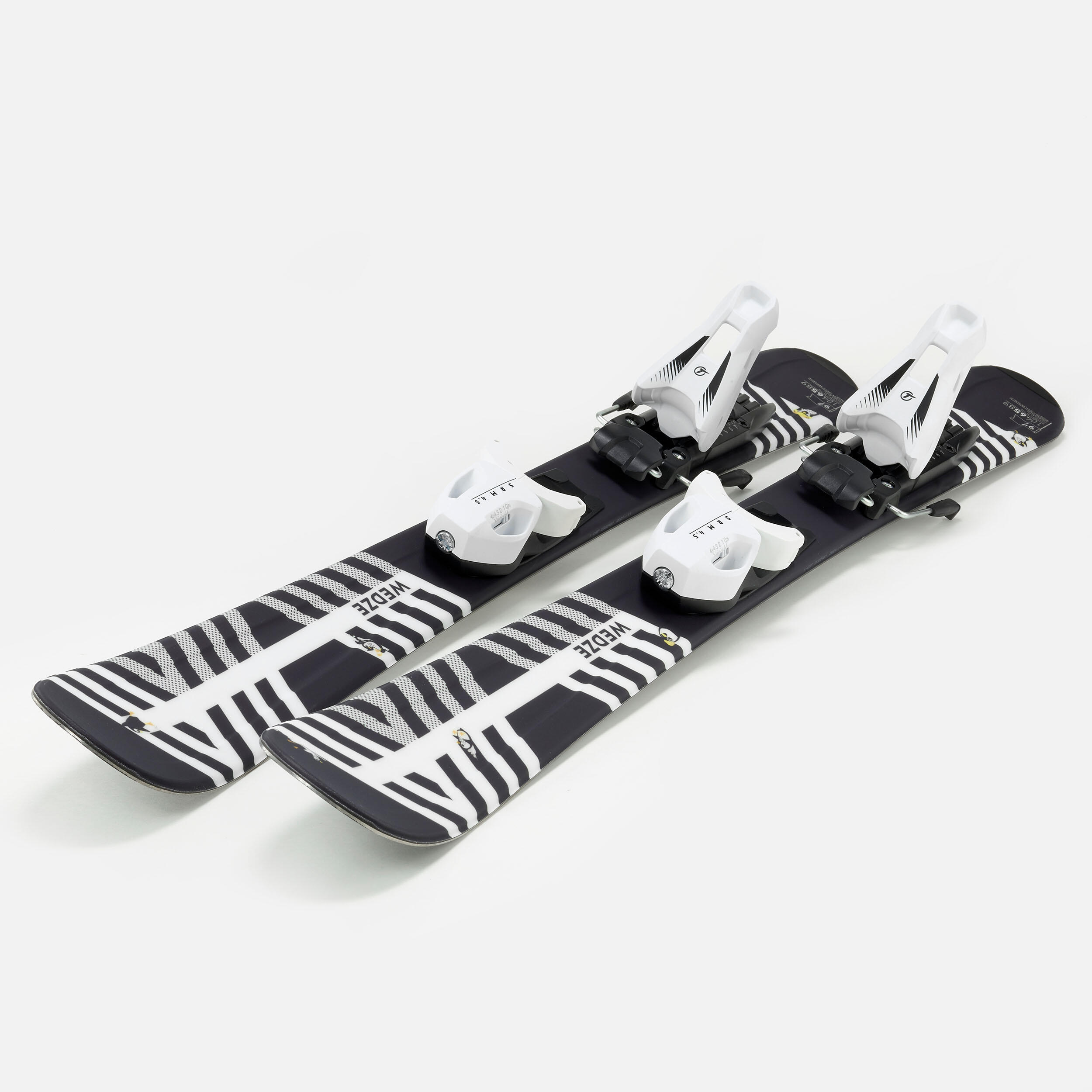 KIDS’ DOWNHILL SKI WITH BINDING - BOOST 500 KID Player - BLACK/WHITE 12/12