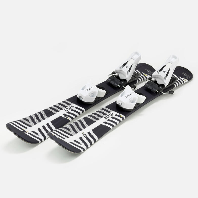 KIDS’ DOWNHILL SKI WITH BINDING BOOST 500 KID Player BLACK/WHITE