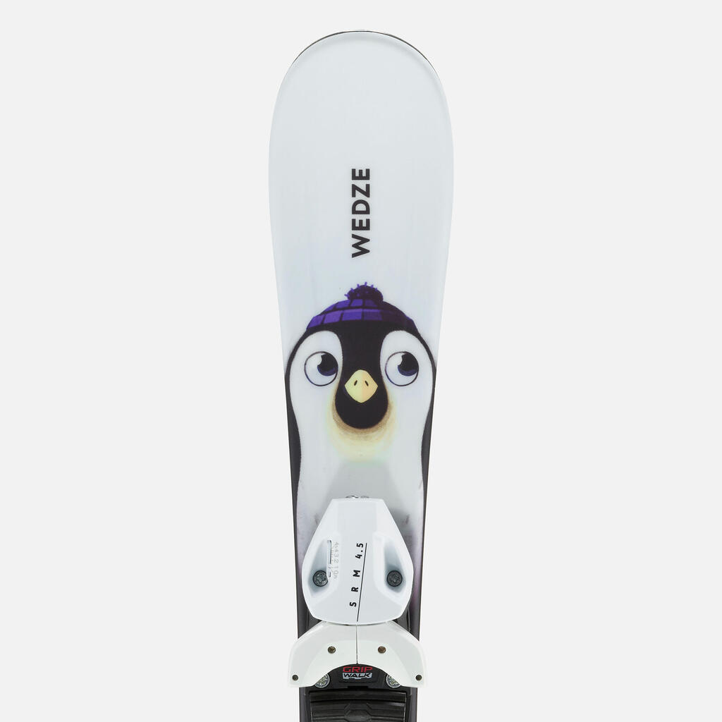 KIDS’ ALPINE SKI WITH BINDINGS  BOOST 100 - PENGUIN