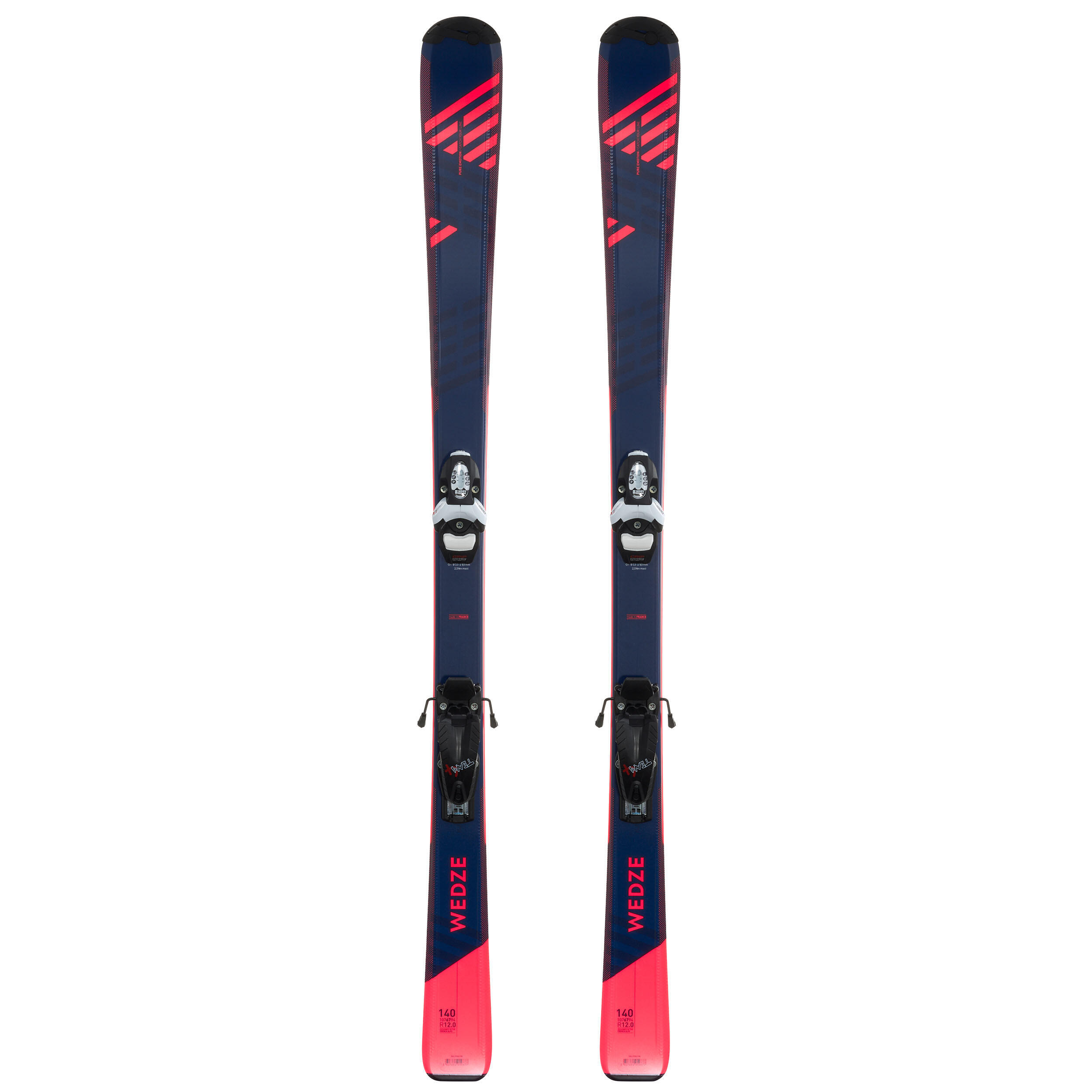 WOMEN’S DOWNHILL SKIS WITH BINDING - BOOST 500 - BLUE/PINK 2/11