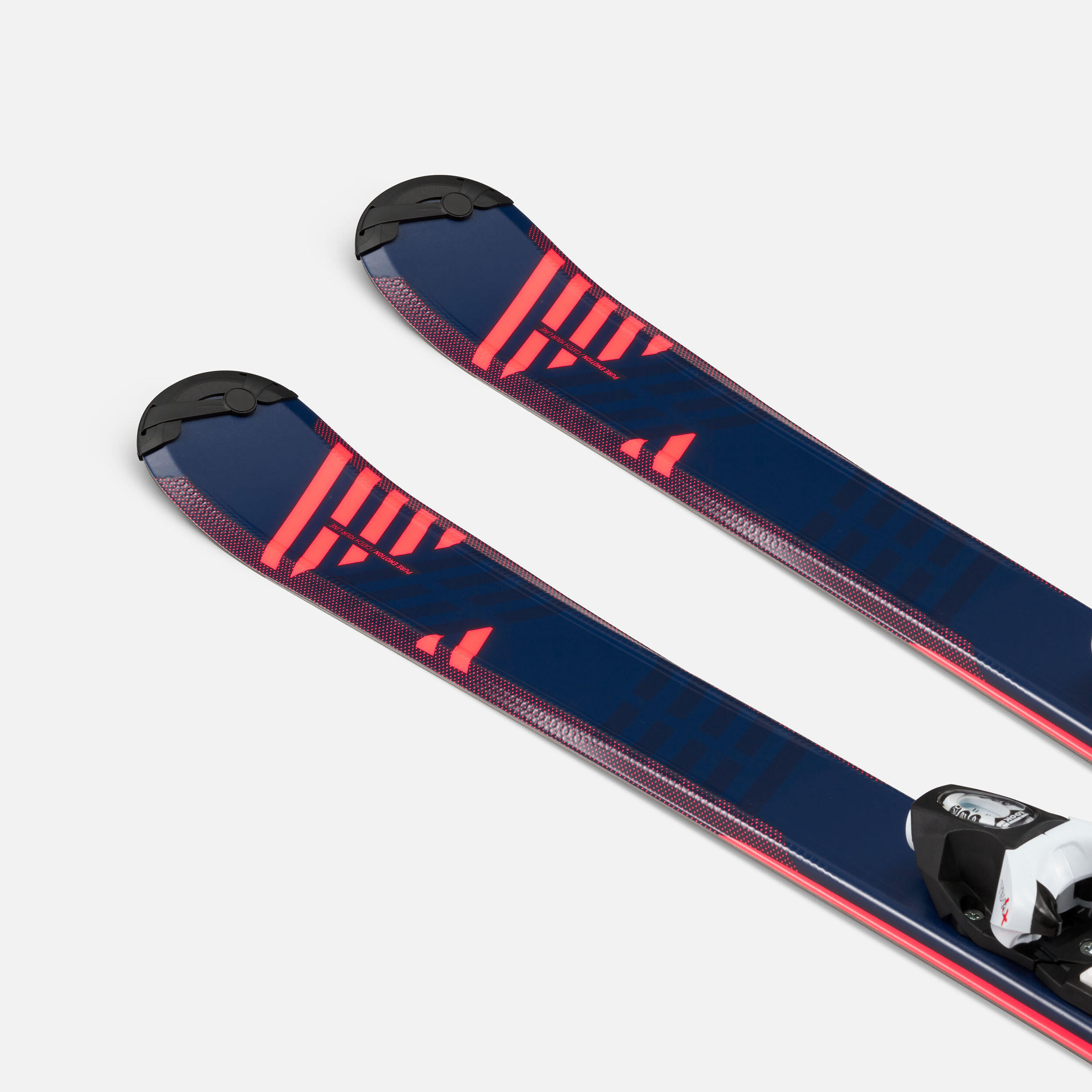 kids-downhill-skis-with-bindings-boost-500-blue-pink-galaxy-blue