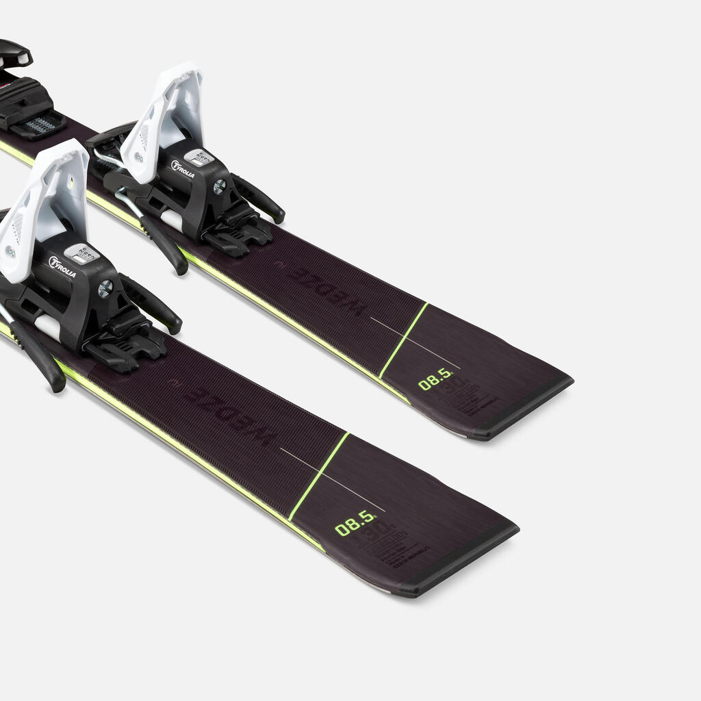 Bērnu nobrauciena slēpes ar stiprinājumiem “BOOST 900”, melnas/dzeltenas