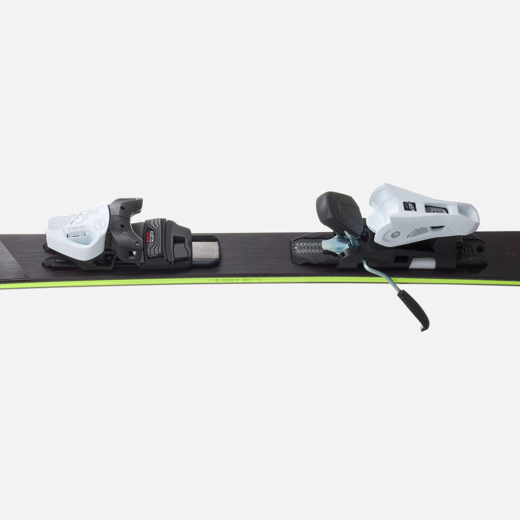 Bērnu nobrauciena slēpes ar stiprinājumiem “BOOST 900”, melnas/dzeltenas