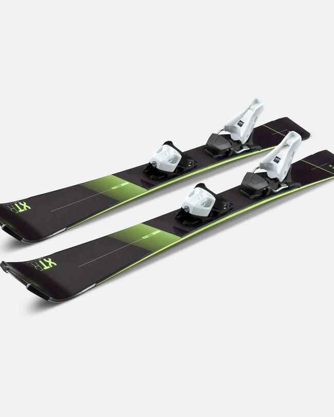 SKI ALPIN ENFANT AVEC FIXATION - BOOST 900 - NOIR/JAUNE