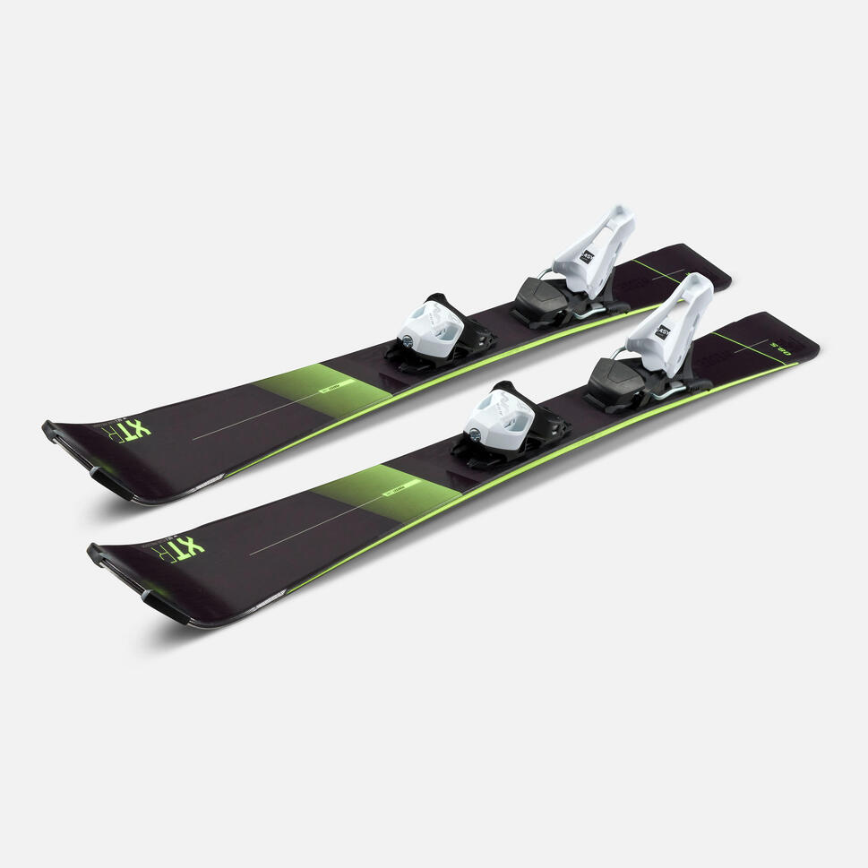 SKI ALPIN ENFANT AVEC FIXATION BOOST 900 JR NOIR / JAUNE WEDZE Decathlon