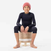 Kids’ seamless ski base layer top - BL 900 i-Soft - Navy