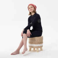 Kids’ seamless ski base layer top - BL 900 i-Soft - Navy