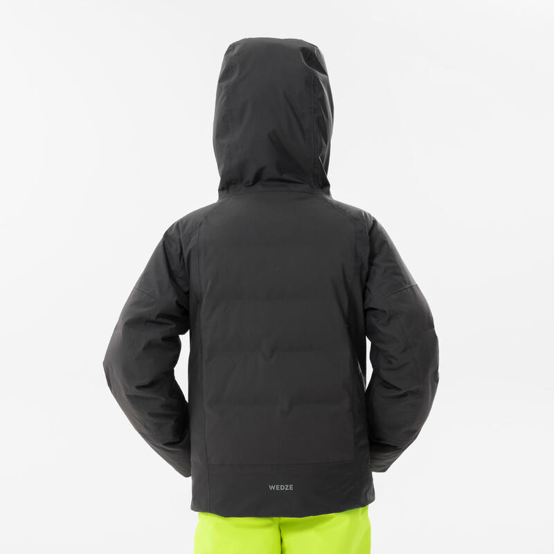 Dětská lyžařská hřejivá bunda 580 Warm šedá 