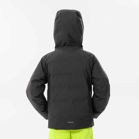 KIDS’ EXTRA WARM AND WATERPROOF PADDED SKI JACKET 580 WARM GREY