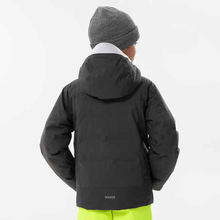 KIDS’ EXTRA WARM AND WATERPROOF PADDED SKI JACKET 580 WARM GREY