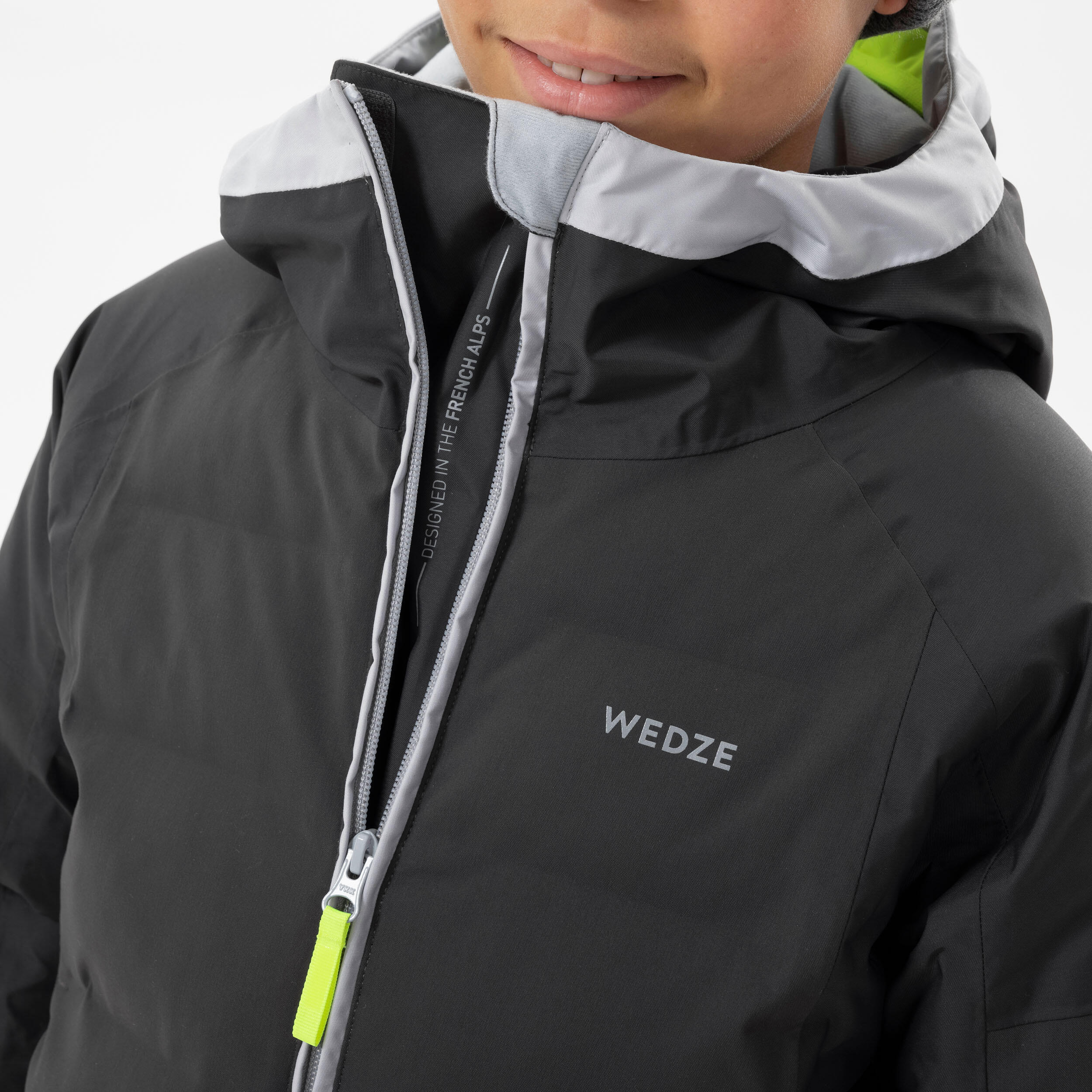 VERY WARM AND WATERPROOF 580 WARM GREY CHILDREN'S SKI JACKET